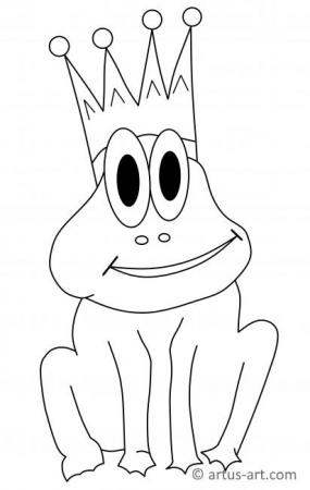 Frog King Coloring Page