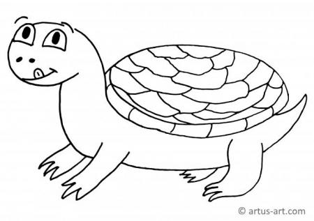 Pagina de colorat cu broască țestoasă
