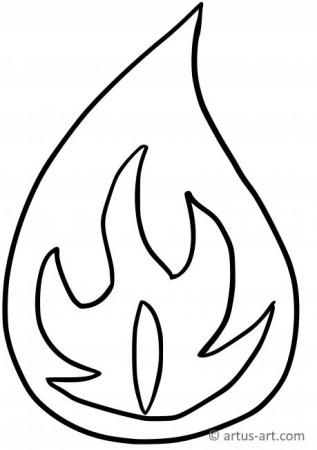 Flame Coloring Page