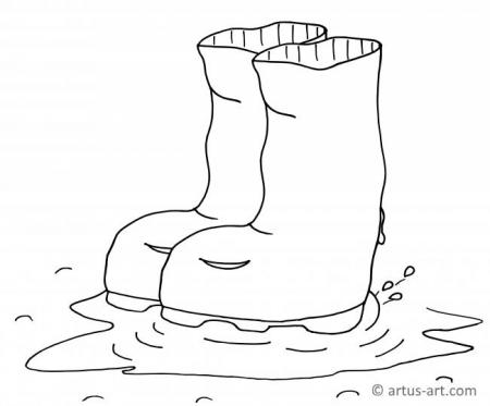 Rubber Boot Coloring Page