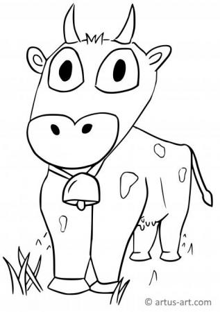 Lehmä Värityskuva