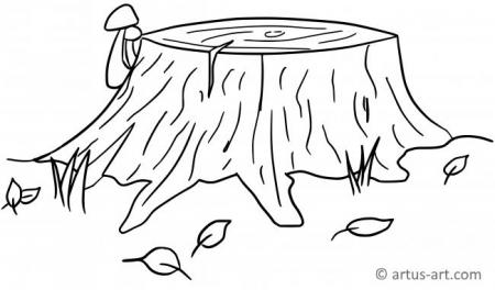 Stump Coloring Page