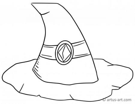 Witch\'s Hat Coloring Page