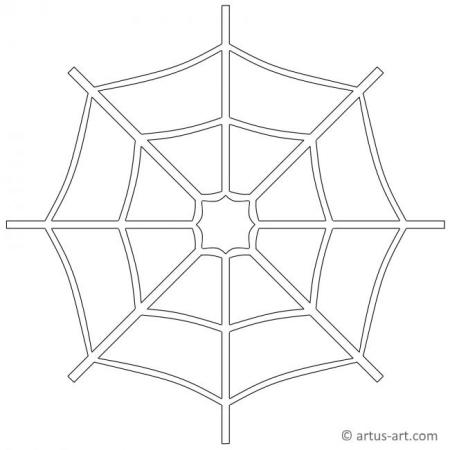 Spinnennetz Ausmalbild