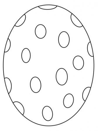 Easy Easter Egg Coloring Page