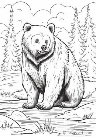 Página para colorir de urso