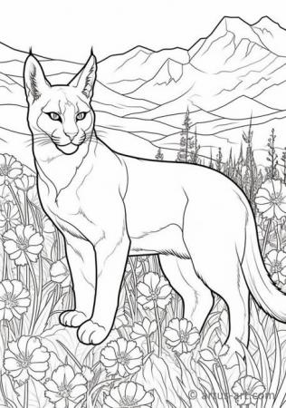 Caracal Coloring Page For Kids