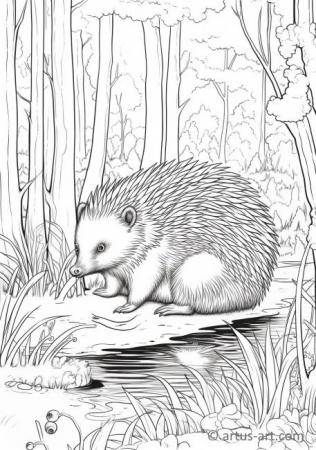 Echidna Coloring Page