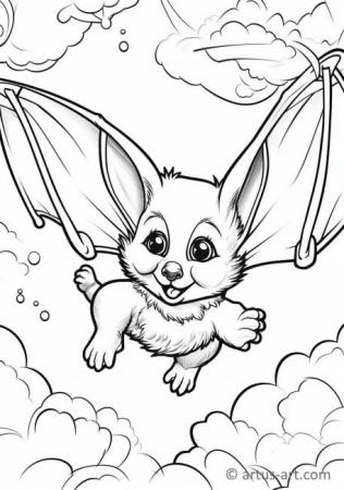 Flying fox Coloring Page For Kids