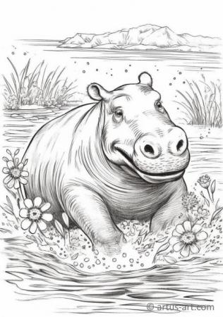 Hippopotamus Fargeleggingsside