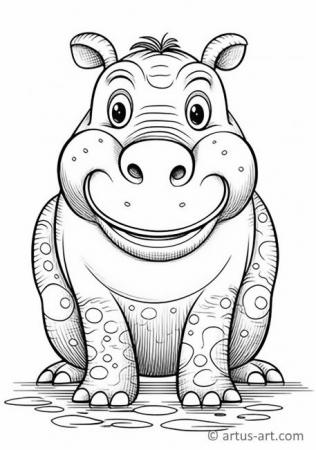 Page de coloriage Hippopotame