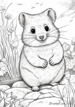 Quokka Coloring Page For Kids
