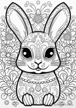 Раскраски с кроликами