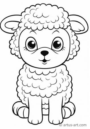 Süßes Schaf Ausmalbild