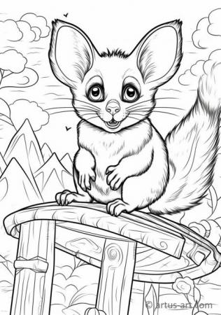 Sugar glider Coloring Page For Kids