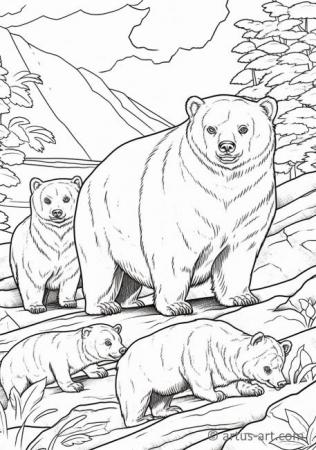 Sun bears Coloring Page