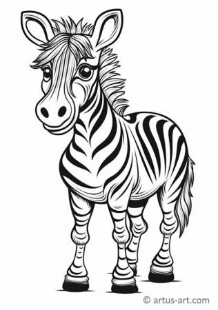Zebra Coloring Page For Kids