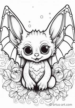 Página para colorear de murciélagos para niños