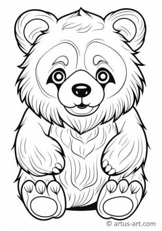 Page de coloriage d'ours pour enfants