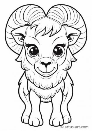 Bighorn sheep Coloring Page For Kids