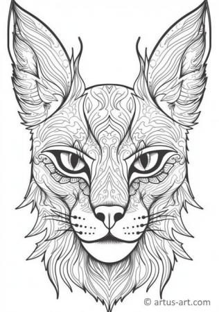 Caracal Coloring Page
