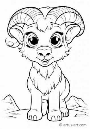 Página para colorear de ovejas para niños