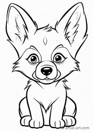 Cute Dingo Coloring Page