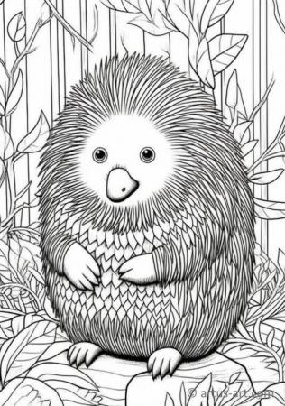 Echidna Coloring Page