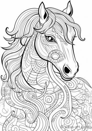 Раскраски с лошадьми