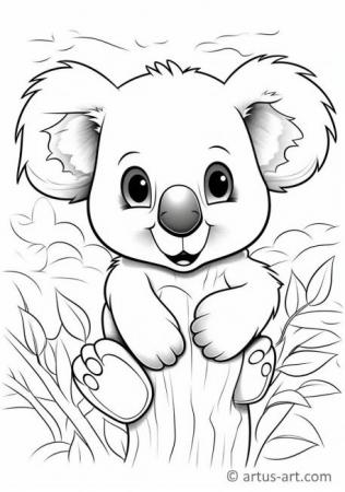 Aranyos Koala Kifestő Oldal Gyermekeknek
