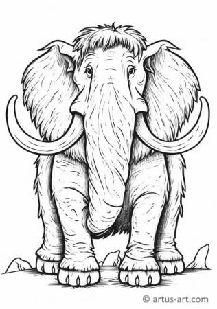 Cute Mammoth Coloring Page
