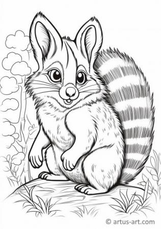 Cute Numbat Coloring Page