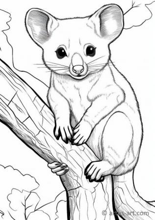 Tree kangaroo Coloring Page For Kids
