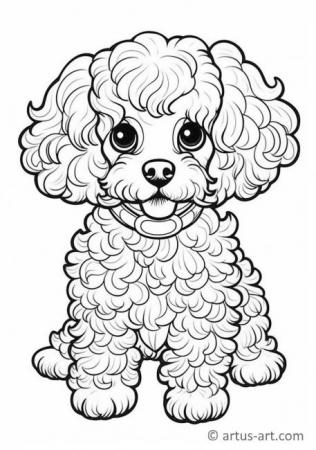 Cute Poodle Coloring Page