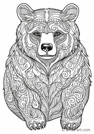 Medve Színező Oldal