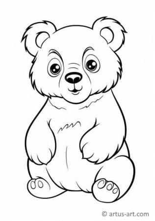 Söt björn målarbild