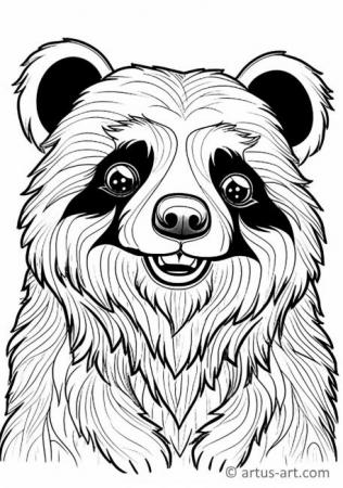 Page de coloriage d'ours pour enfants