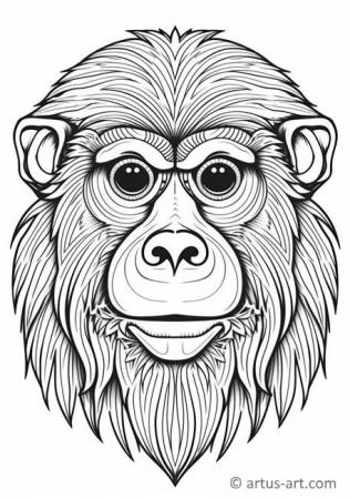 Cute Bald Uakari Coloring Page For Kids