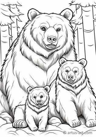 Grizzly bears Coloring Page