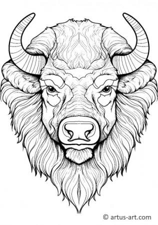 Amerikansk bison fargeleggingsside