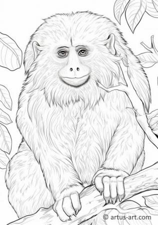 Bald Uakari Coloring Page For Kids