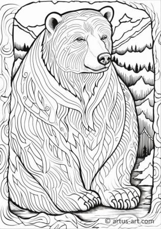 Page de coloriage d'ours