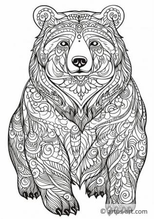 Раскраска коричневого медведя