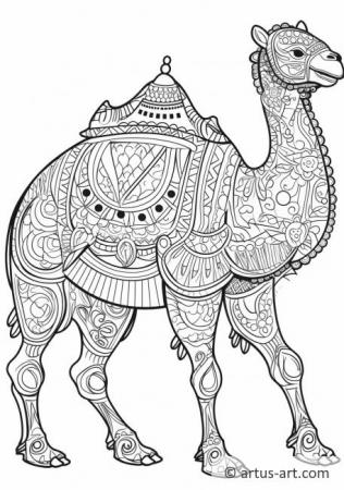 Página para Colorir de Camelo