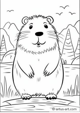 Kapybara värityskuva