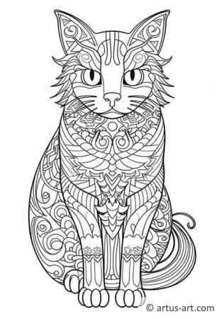 Cat Coloring Pages » Free Download » Artus Art