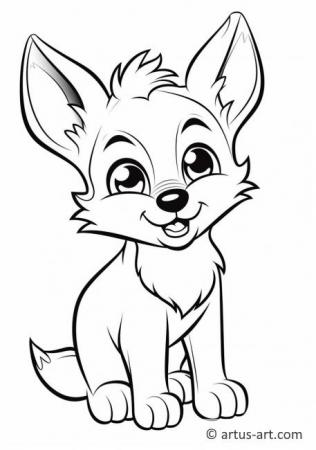 Cute Dingo Coloring Page For Kids
