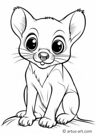 Cute Fossa Coloring Page