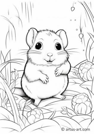 Gerbil Coloring Page For Kids