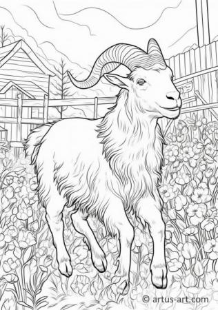 Goat Coloring Page For Kids